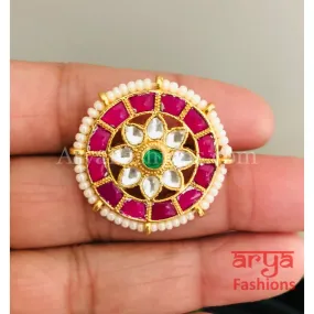 Indian Bridal Kundan Jadau Ring/ Rajwadi Statement Ring