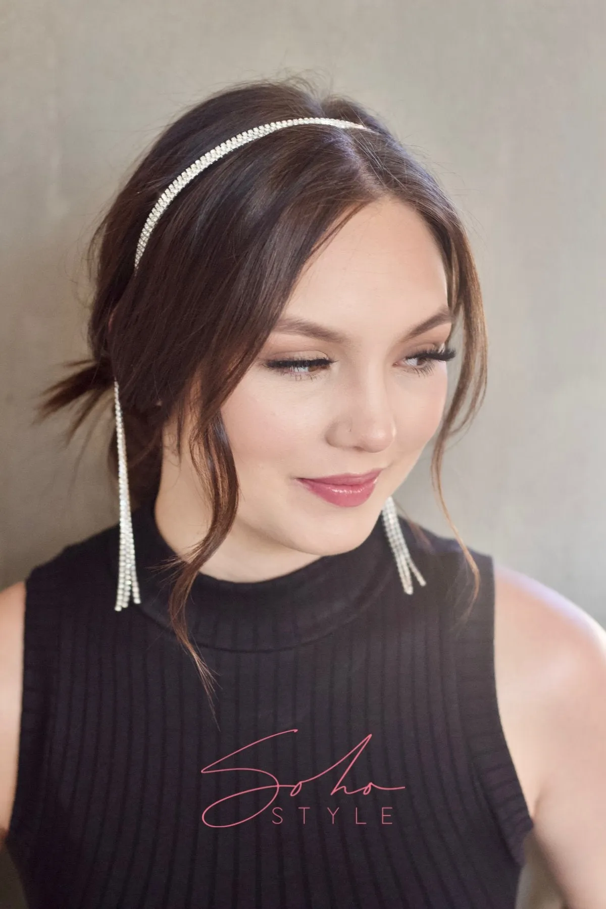 Intricate vines of crystals headband