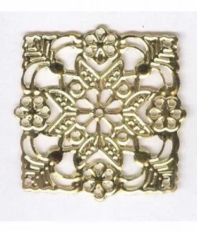 Item#101x Gold square Filigree