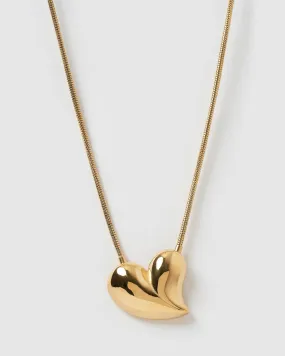 Izoa Layla Heart Necklace Gold