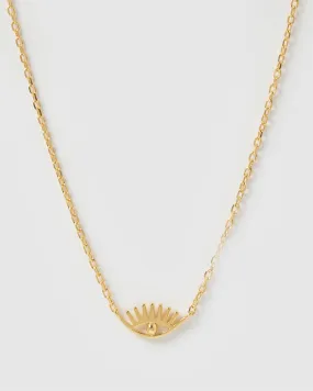 Izoa Melanie Eye Necklace Gold