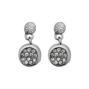 JewelMaze Austrian Stone Silver Plated Stud Earrings ( assorted design )