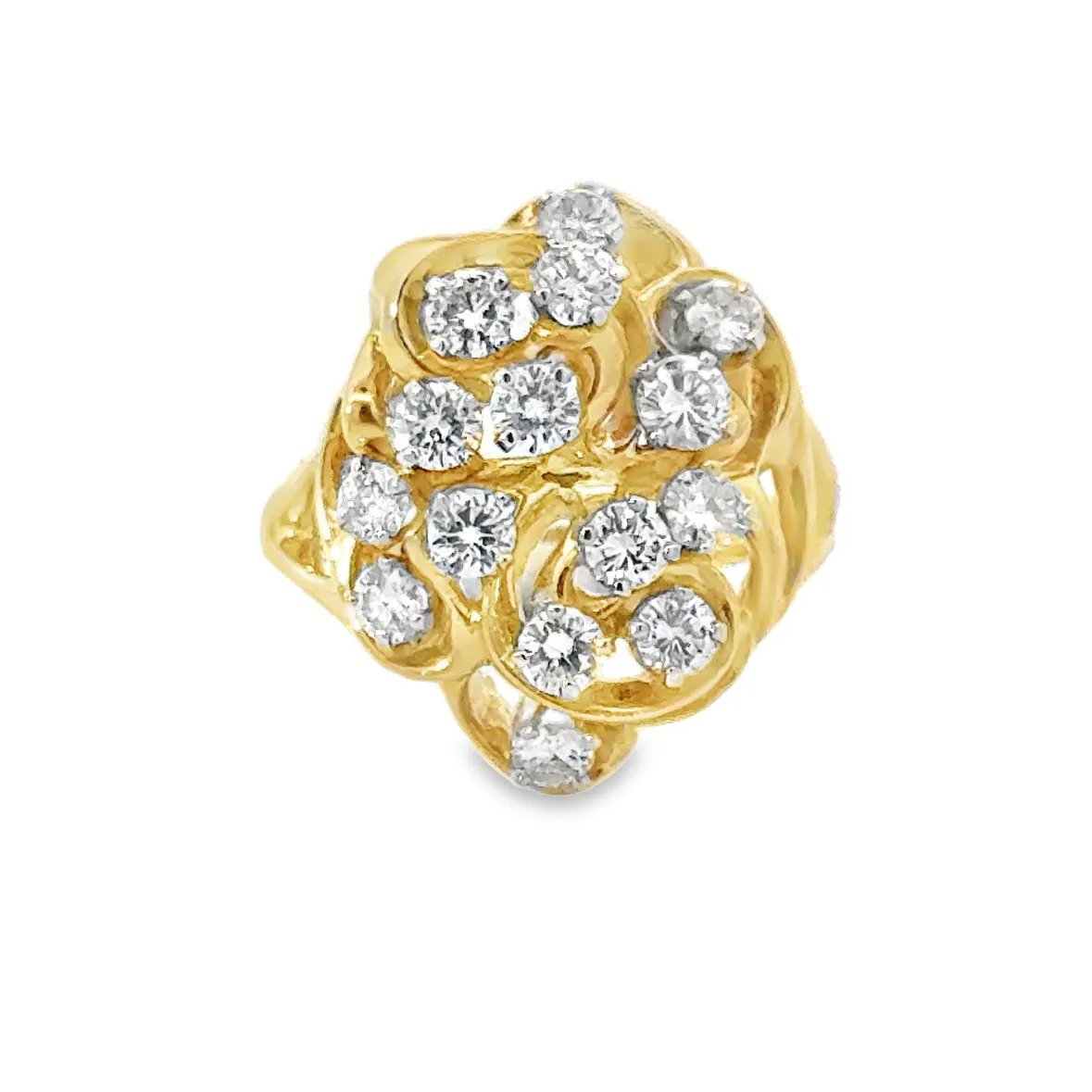 Kirkland Jewelry Estate | 14K Yellow Gold Vintage Diamond Cluster Ring