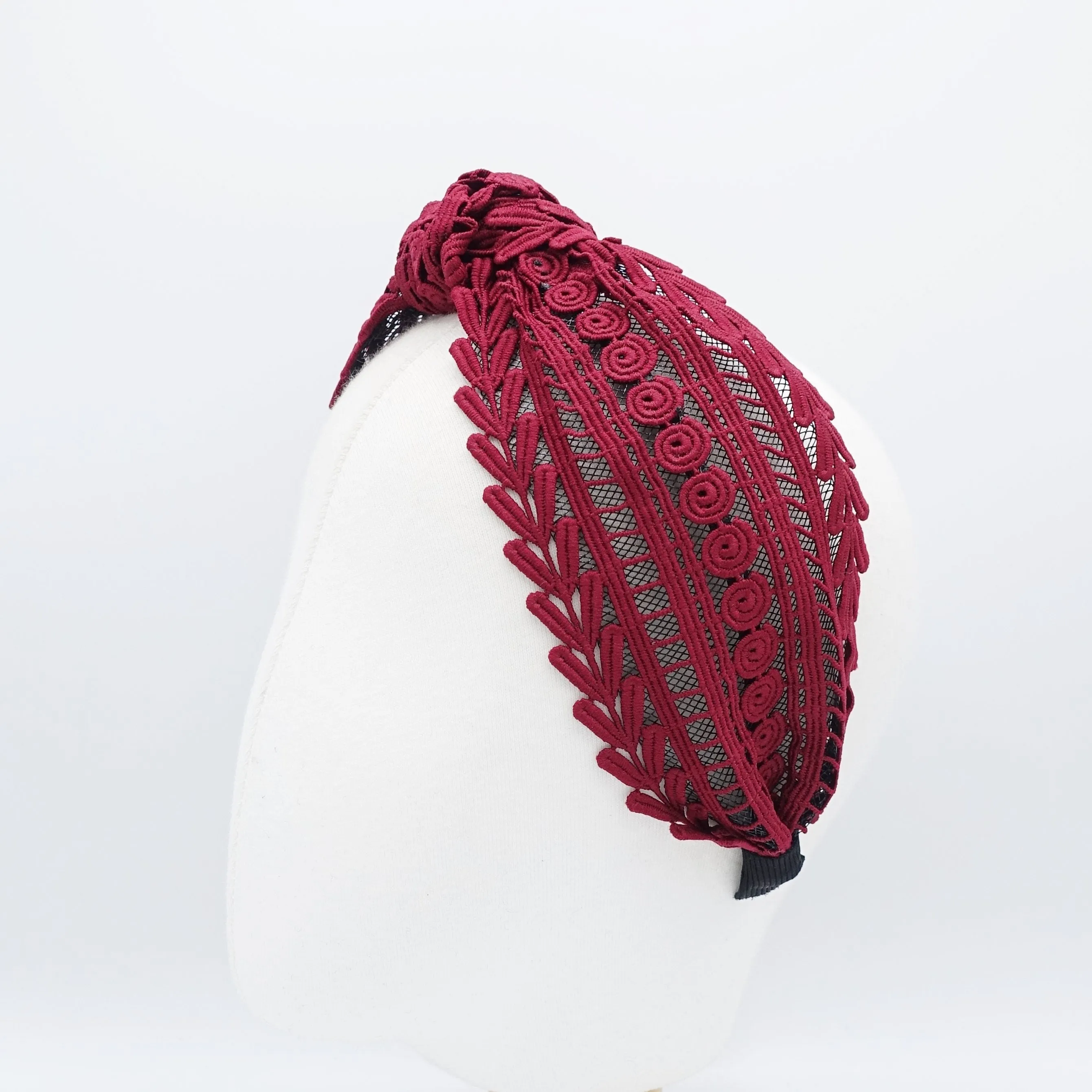 knotted mesh herringbone headband translucent hairband