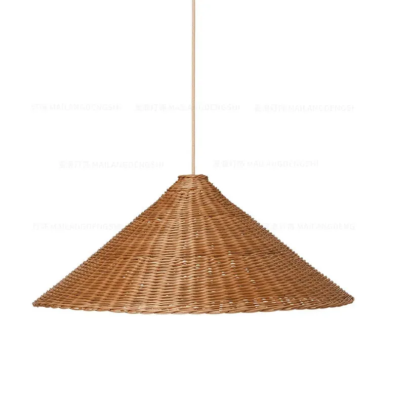 Kumi Japanese Retro Rattan Pendant Light - Artistic Design for Bedrooms, Tea Houses, and Kitchens