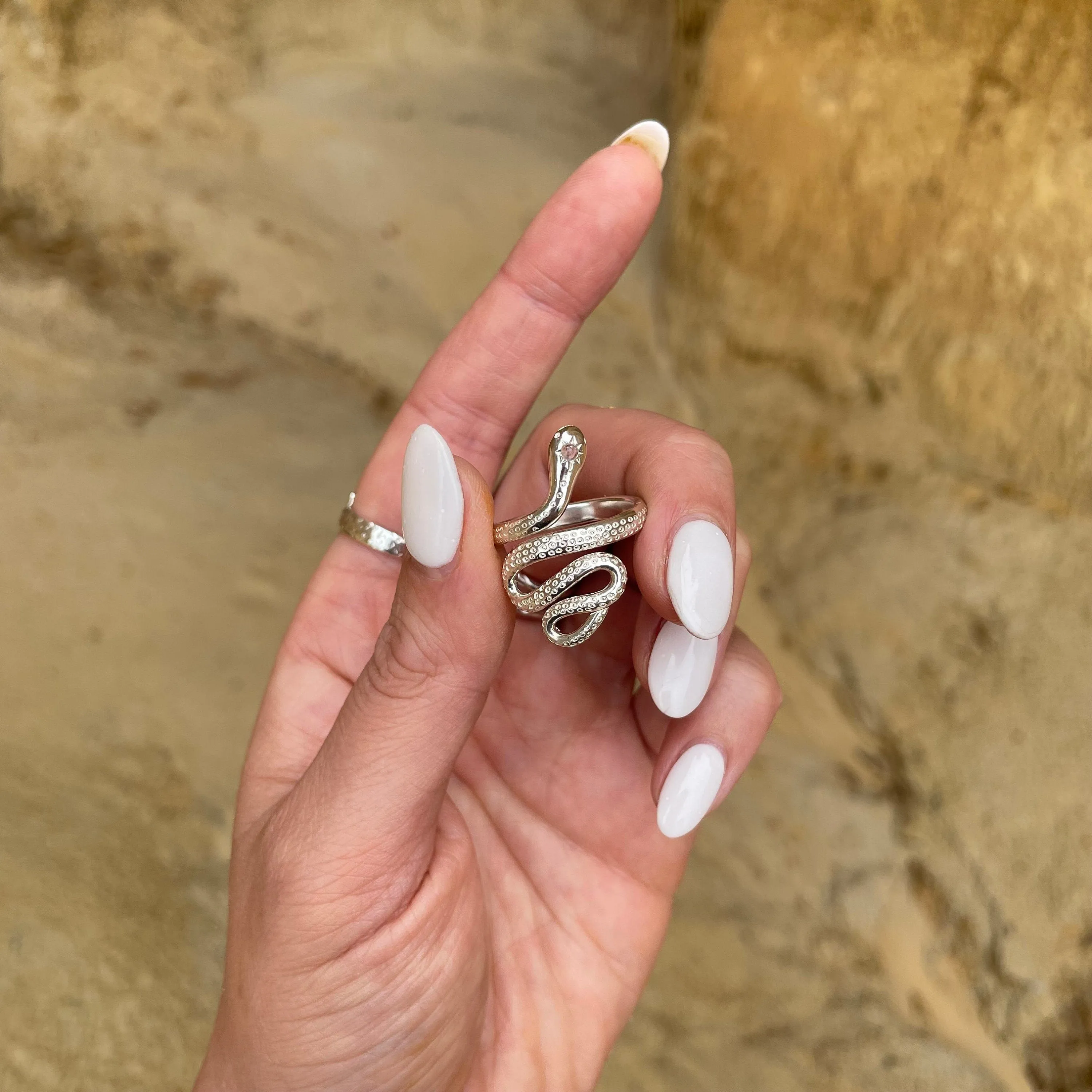 Kundalini Sterling Silver Rainbow Moonstone Ring