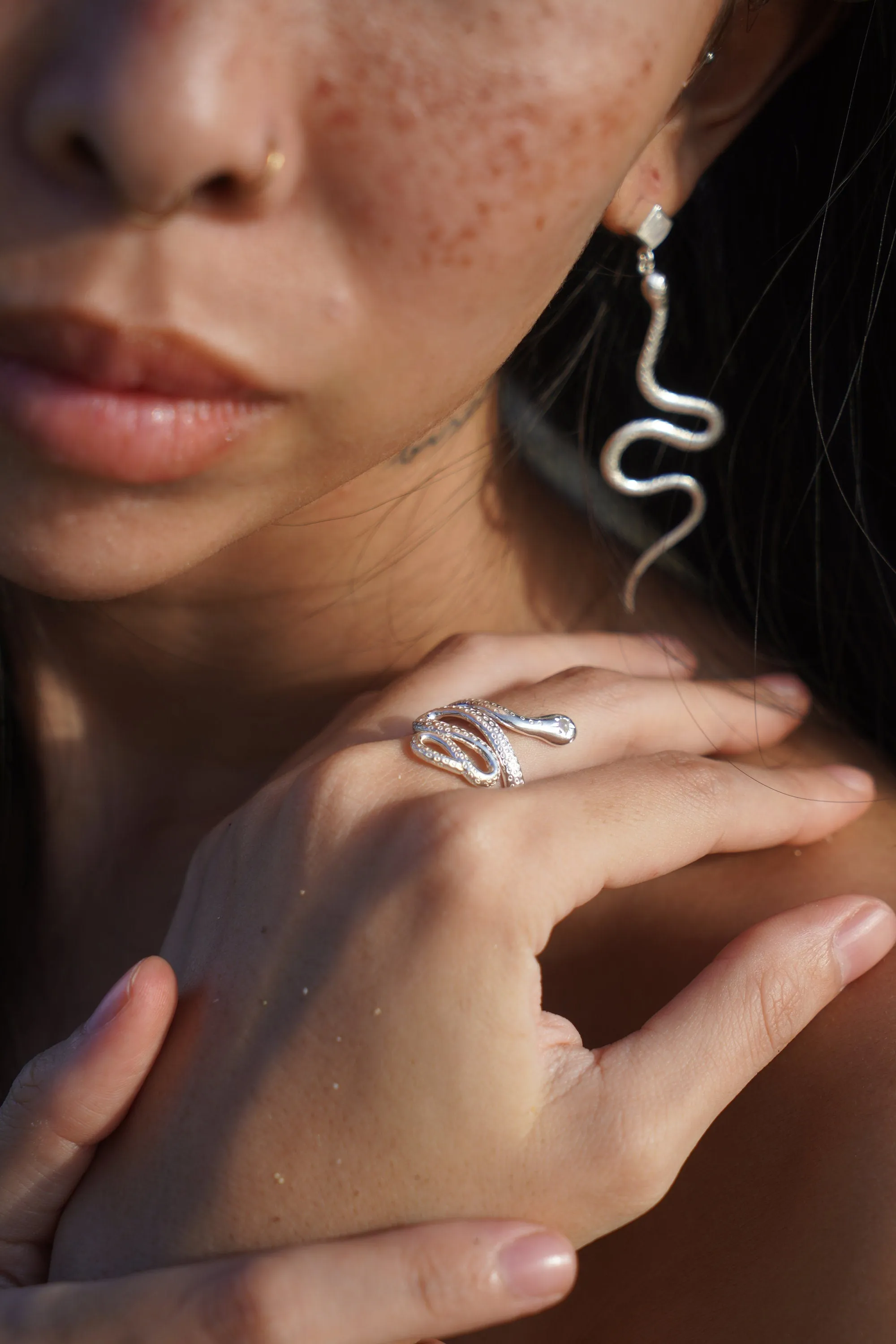 Kundalini Sterling Silver Rainbow Moonstone Ring