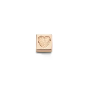 La Concorde Felie 14 karat rose gold cube charm with heart