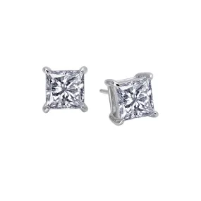 Lafonn Simulated Diamond 4.00ct Princess Stud Earrings E0116CLP