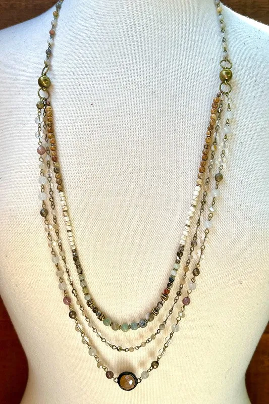 LAYERED JUSTINA NECKLACE (JASPER)