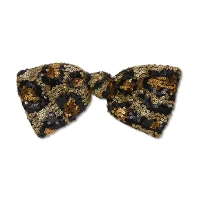 LEOPARD PALOMA SEQUIN BOW