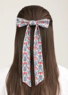 Liberty of London Bow  Barrette - Grey, Mauve, Blue