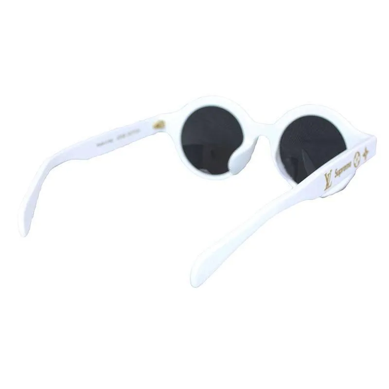 Louis Vuitton Supreme X Ltd Ed Round White Downtown Sunglasses