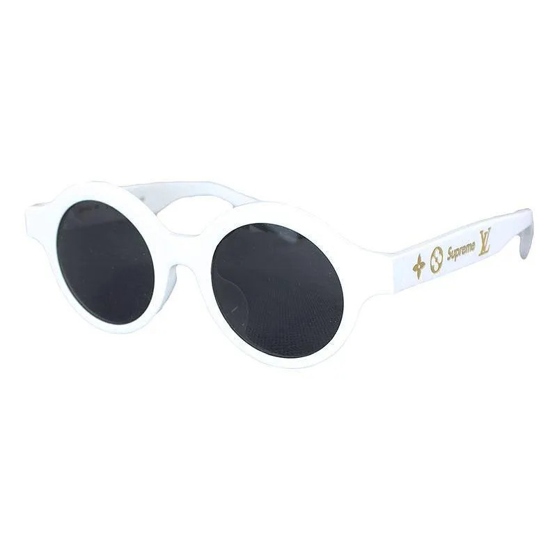 Louis Vuitton Supreme X Ltd Ed Round White Downtown Sunglasses