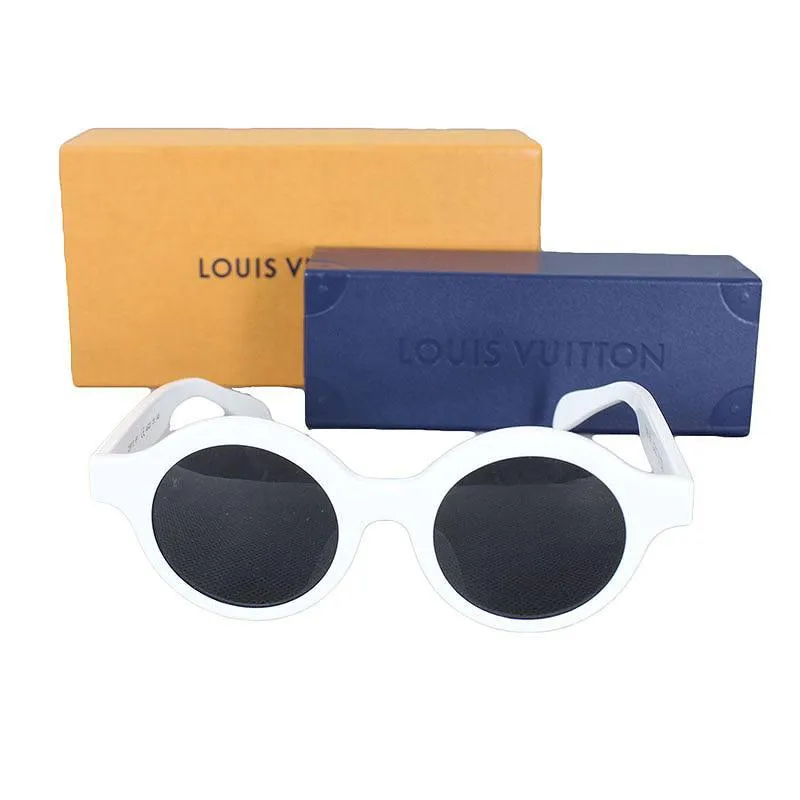 Louis Vuitton Supreme X Ltd Ed Round White Downtown Sunglasses