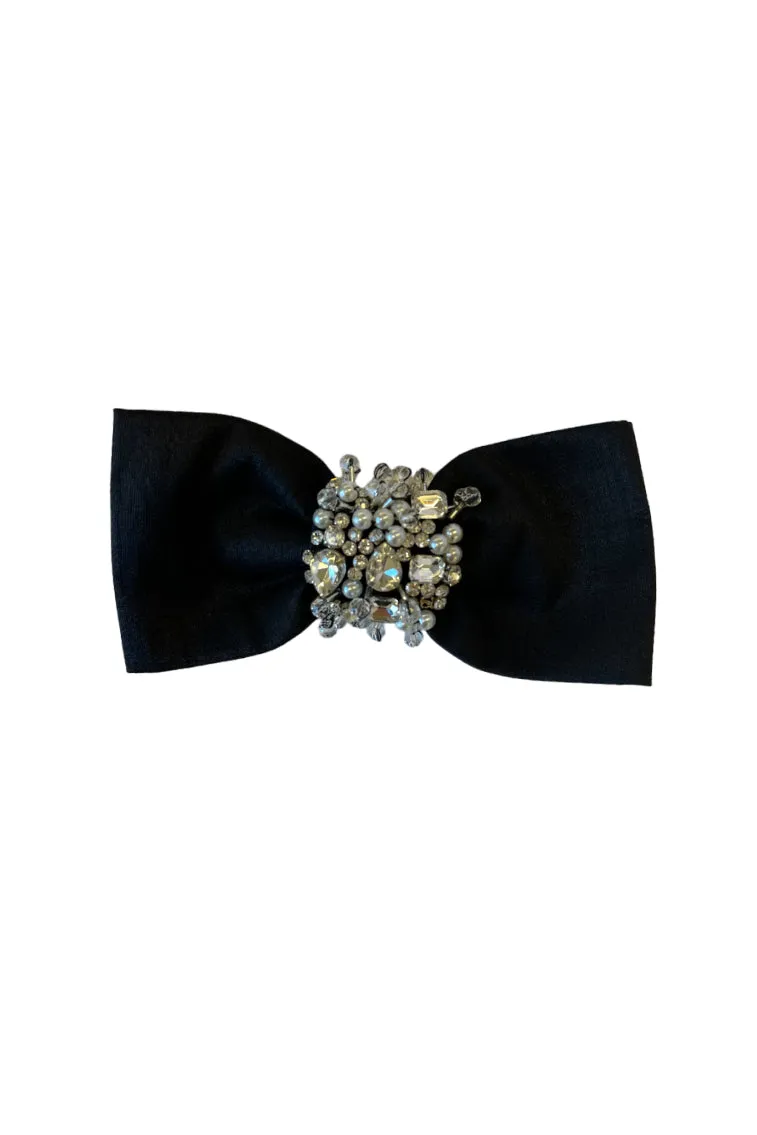 Luddington Crystal Barrette - BLACK