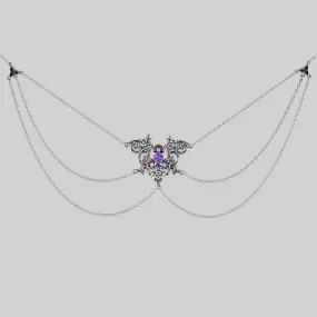 MALVOLIA. Garden of Remembrance Amethyst Necklace - Silver