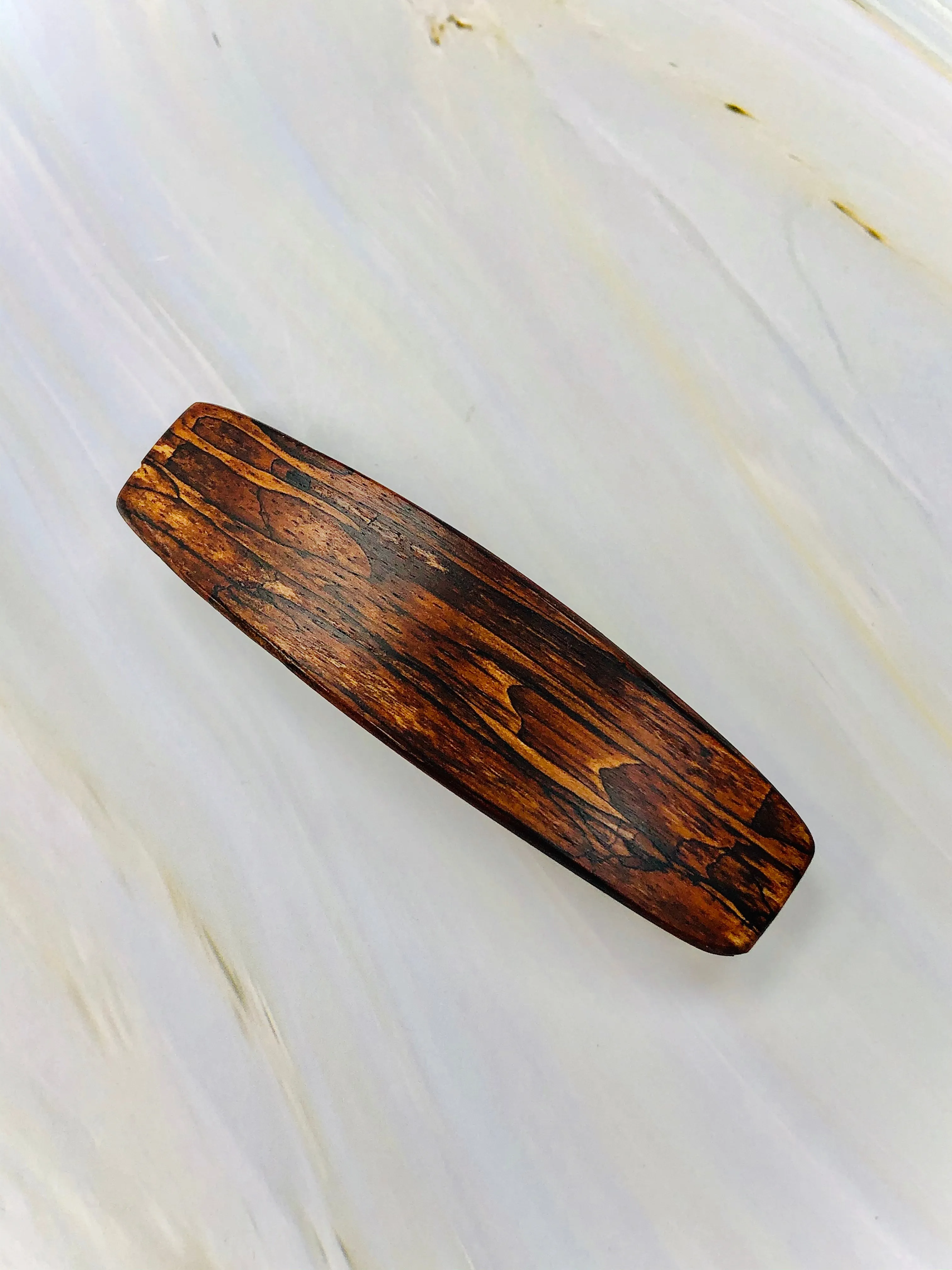 Medium Spalted Koa wood barrette,  AAA wood hair clip,  fine hair barrette, wooden barrette,