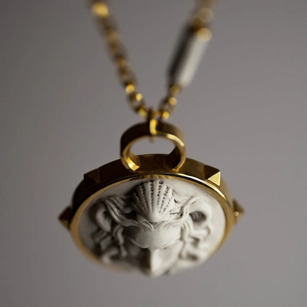 Medusa shield pendant