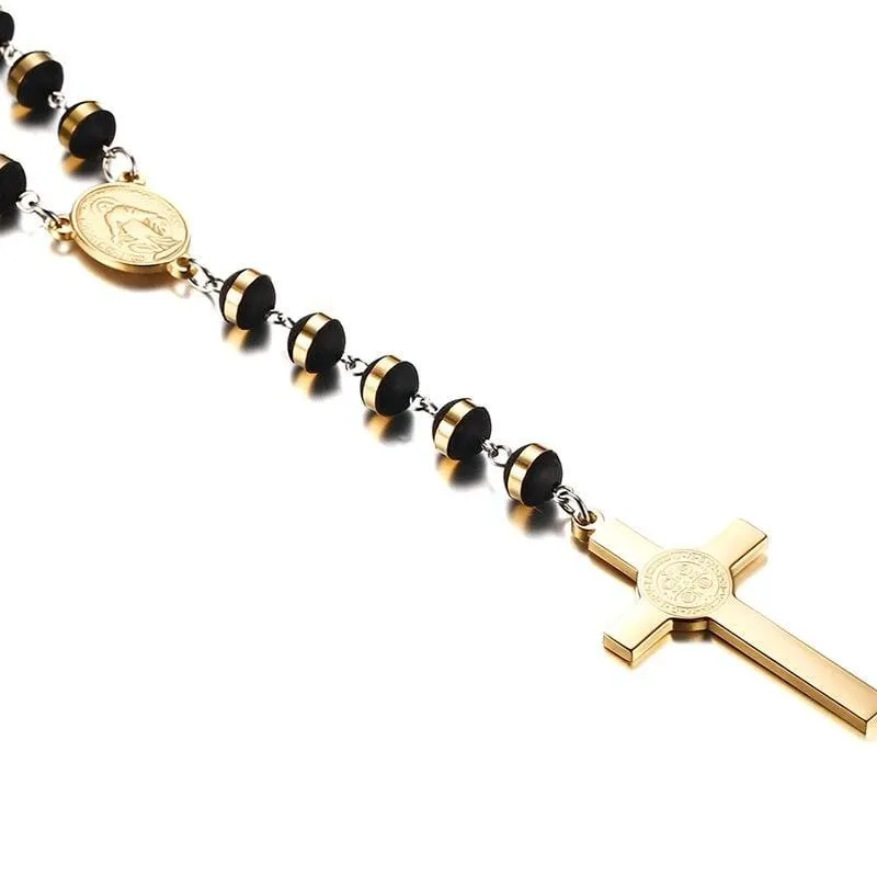 Men's Christian Necklace <br> St Benedict Cross