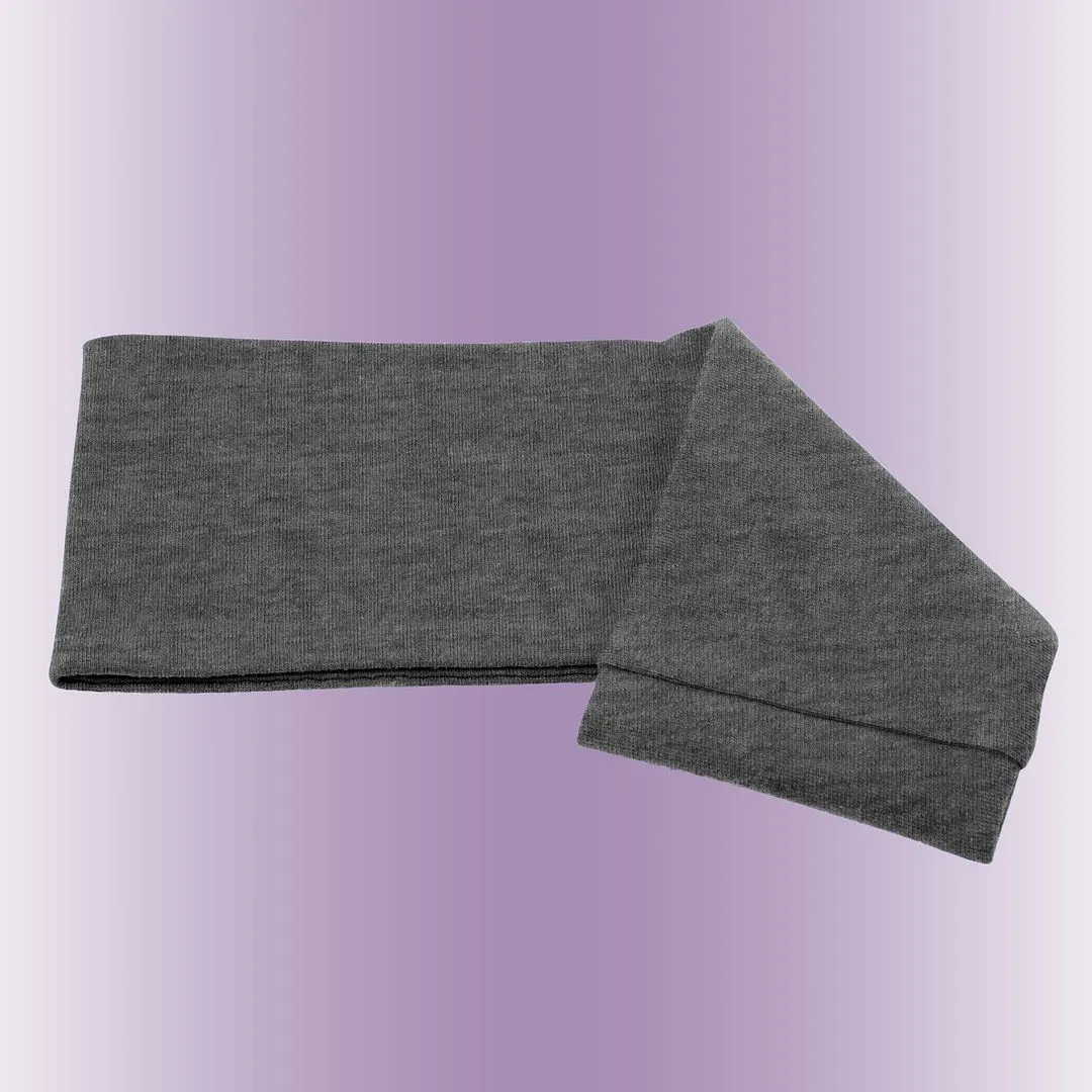 Men's Headbands Cotton Jersey 3" Wide Sports Fitness Yoga Made in the USA Heather Charcoal