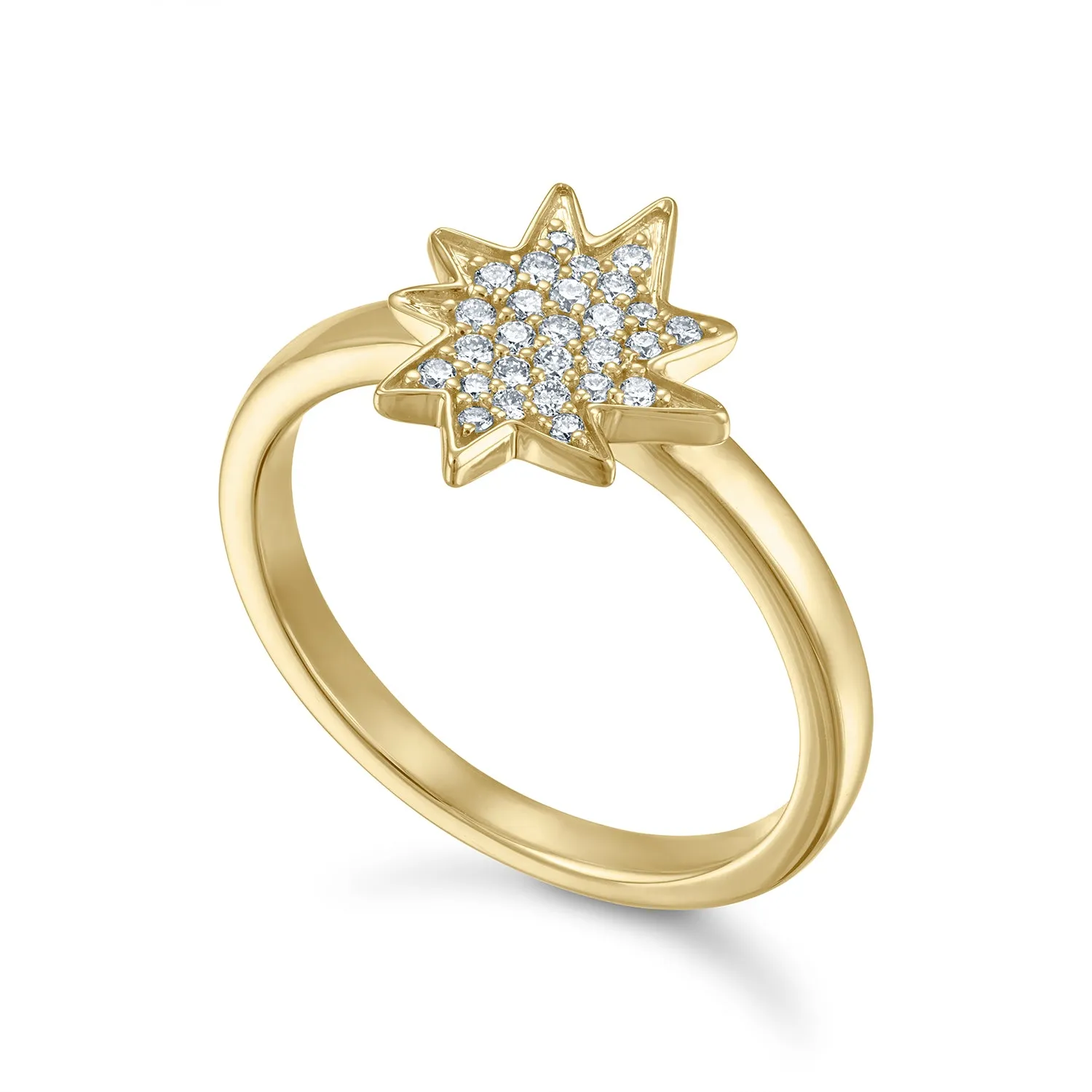 Mini KAPOW! Vertical Ring with Pavé Diamonds