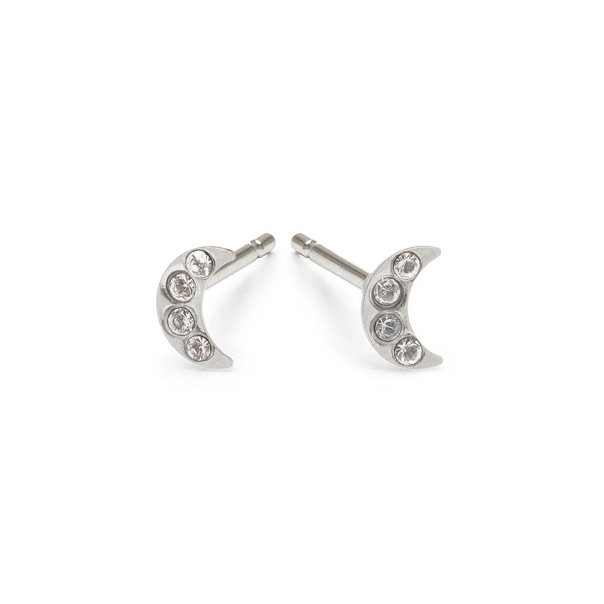 Mini Moon Stud Earrings