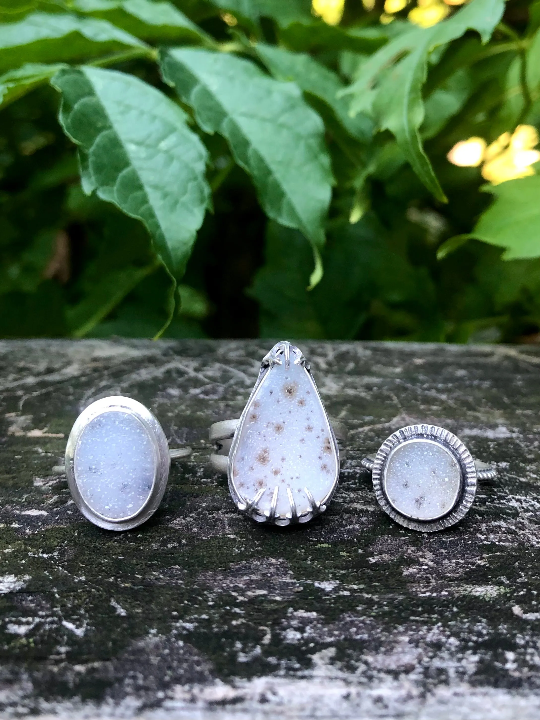 Montana Agate Druzy Oval Ring