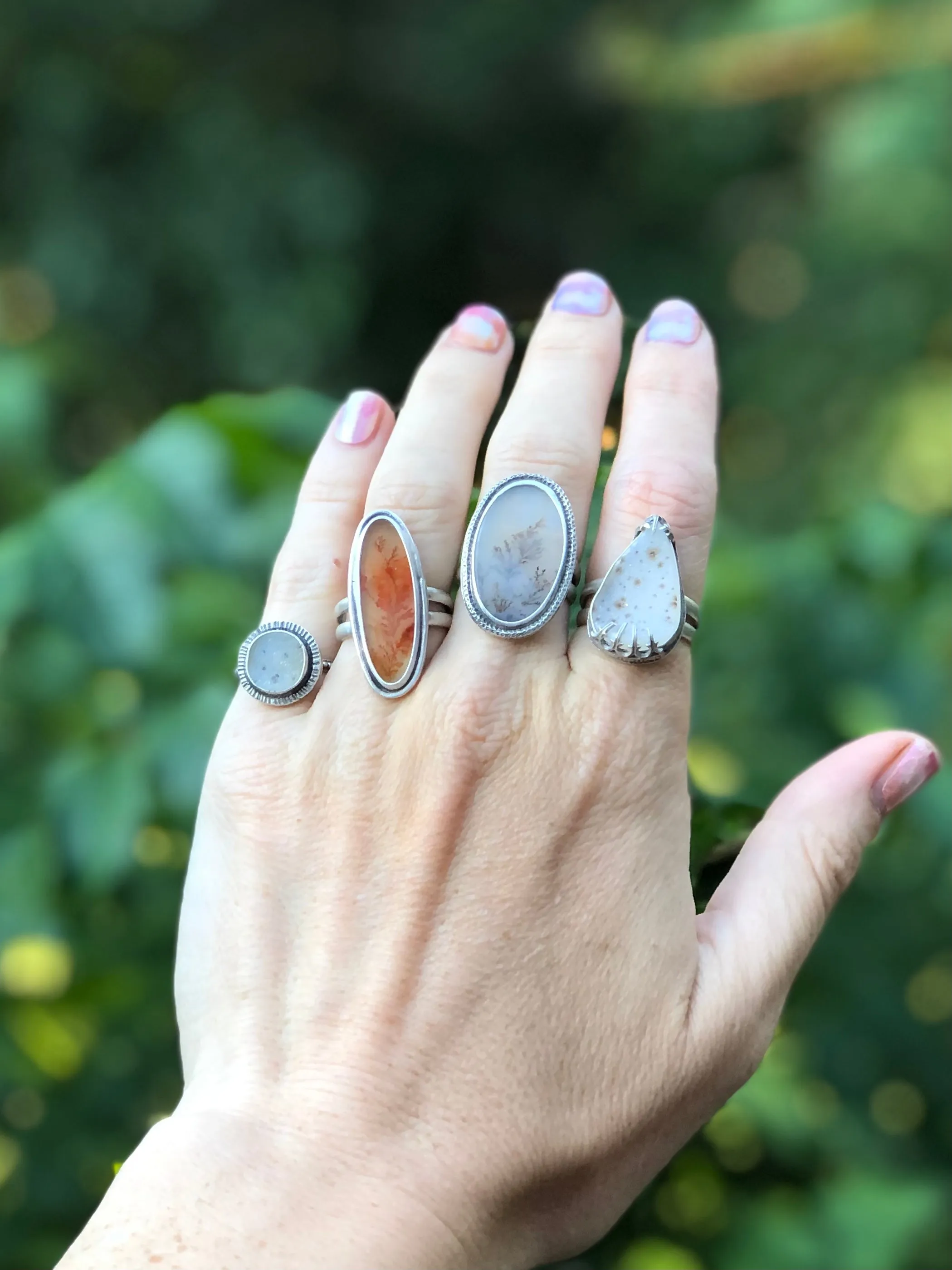 Montana Agate Druzy Oval Ring