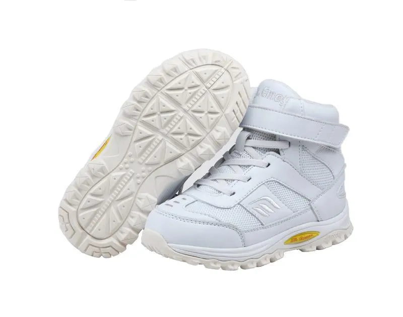 Mt. Emey 3305-3H White - Children Straight Last Athletic Boots with Elastic Laces