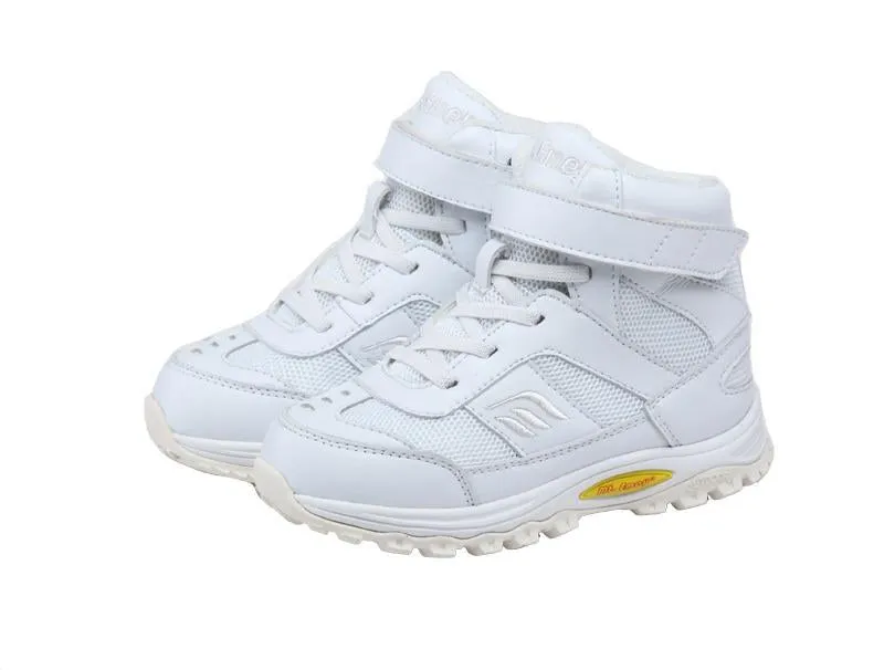 Mt. Emey 3305-3H White - Children Straight Last Athletic Boots with Elastic Laces