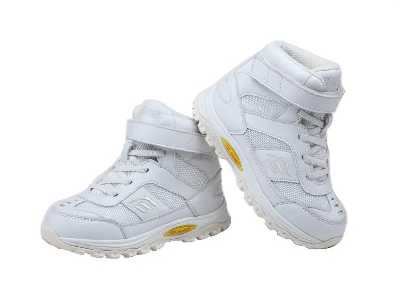 Mt. Emey 3305-3H White - Children Straight Last Athletic Boots with Elastic Laces