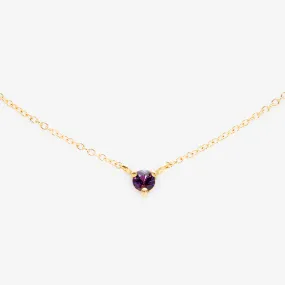 N6701AM | 3mm Amethyst Birthstone Necklace