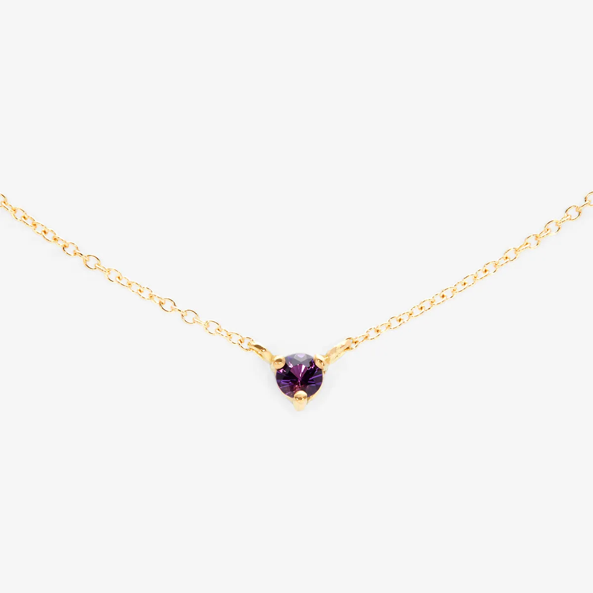 N6701AM | 3mm Amethyst Birthstone Necklace