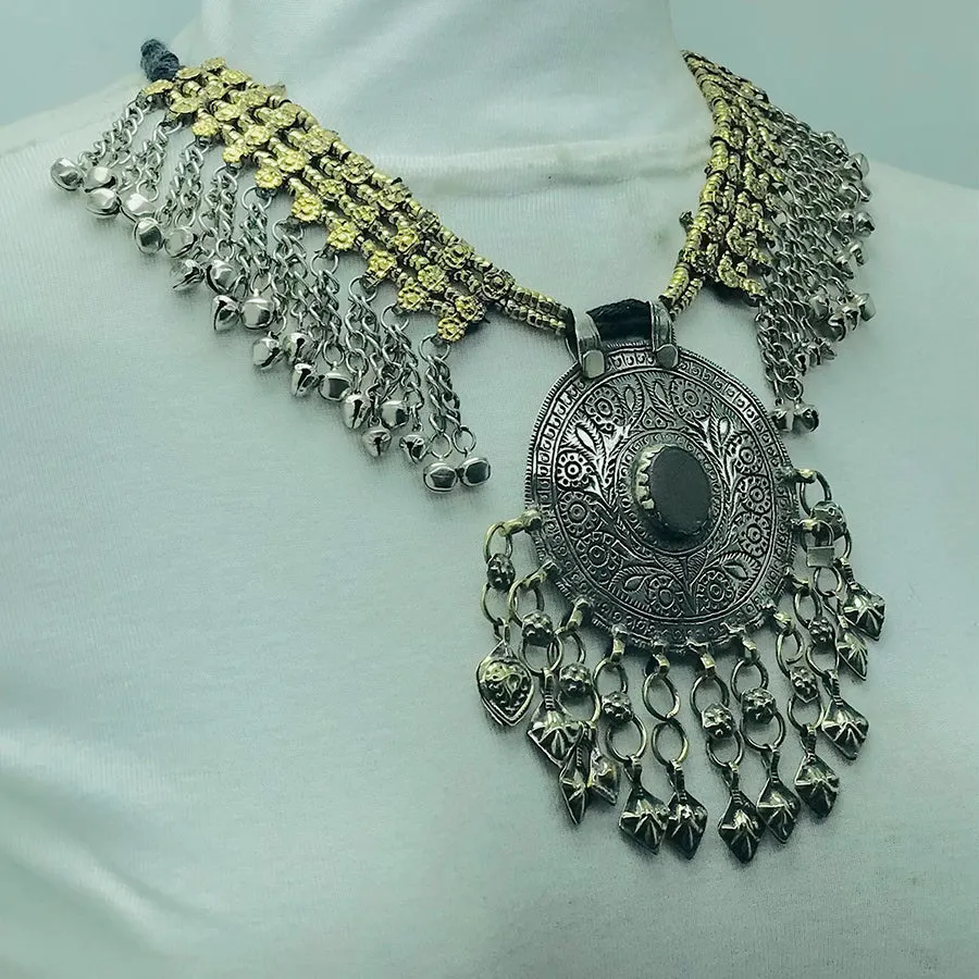 Nomadic Turkmen Necklace With Dangling Bells