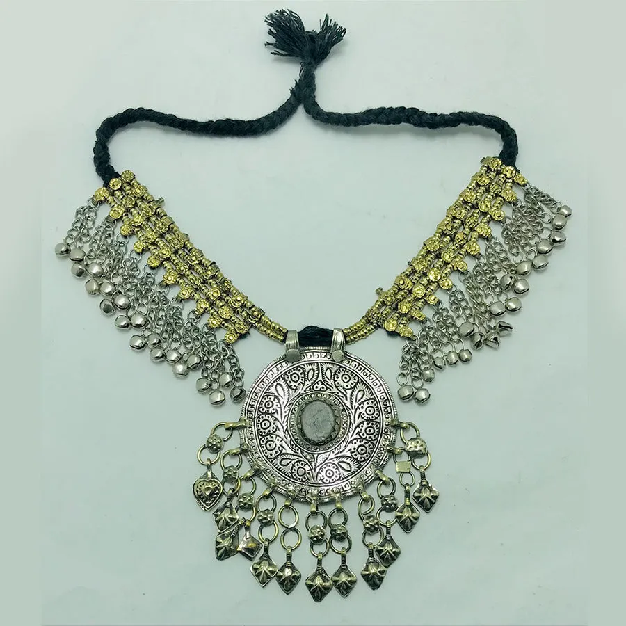 Nomadic Turkmen Necklace With Dangling Bells