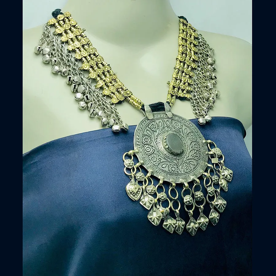 Nomadic Turkmen Necklace With Dangling Bells