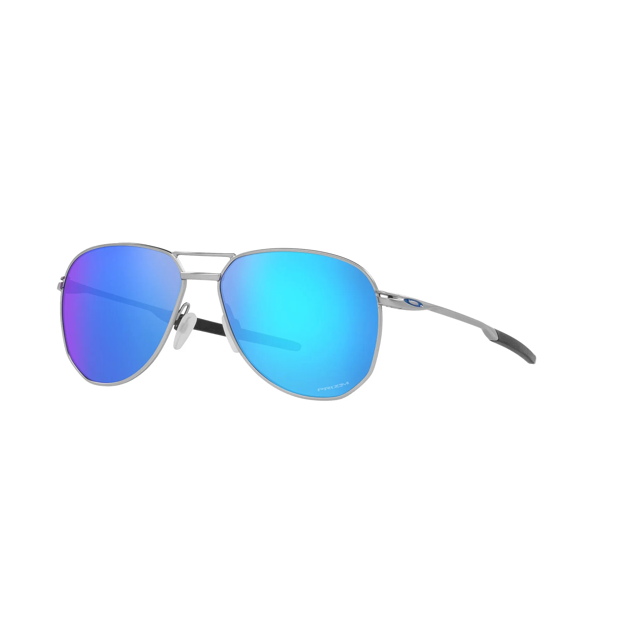 Oakley OO4147-0357 Contrail Sunglasses Satin Chrome Frame w Prizm Sapphire Lens