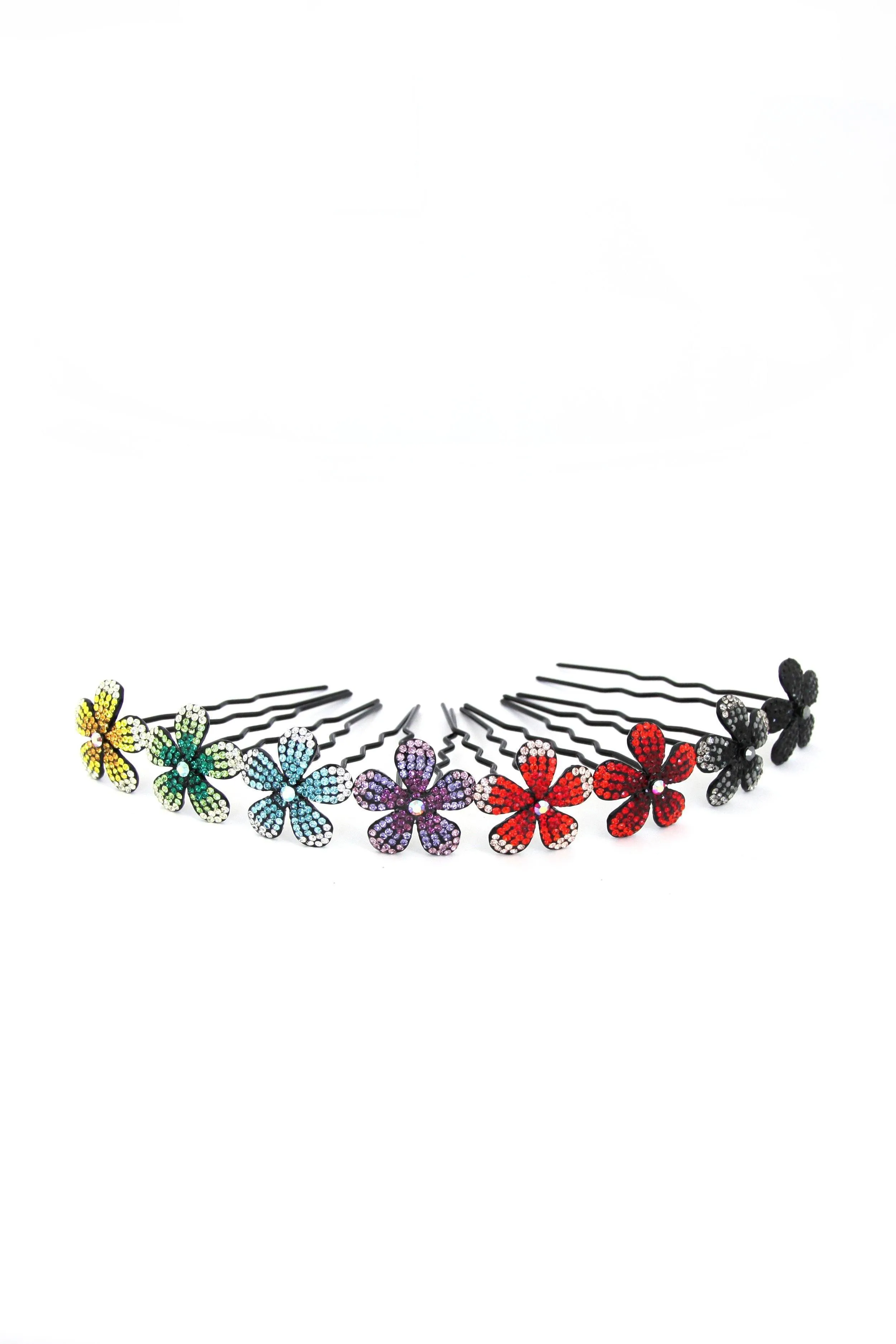 Ombre Crystal Flower Hair Stick