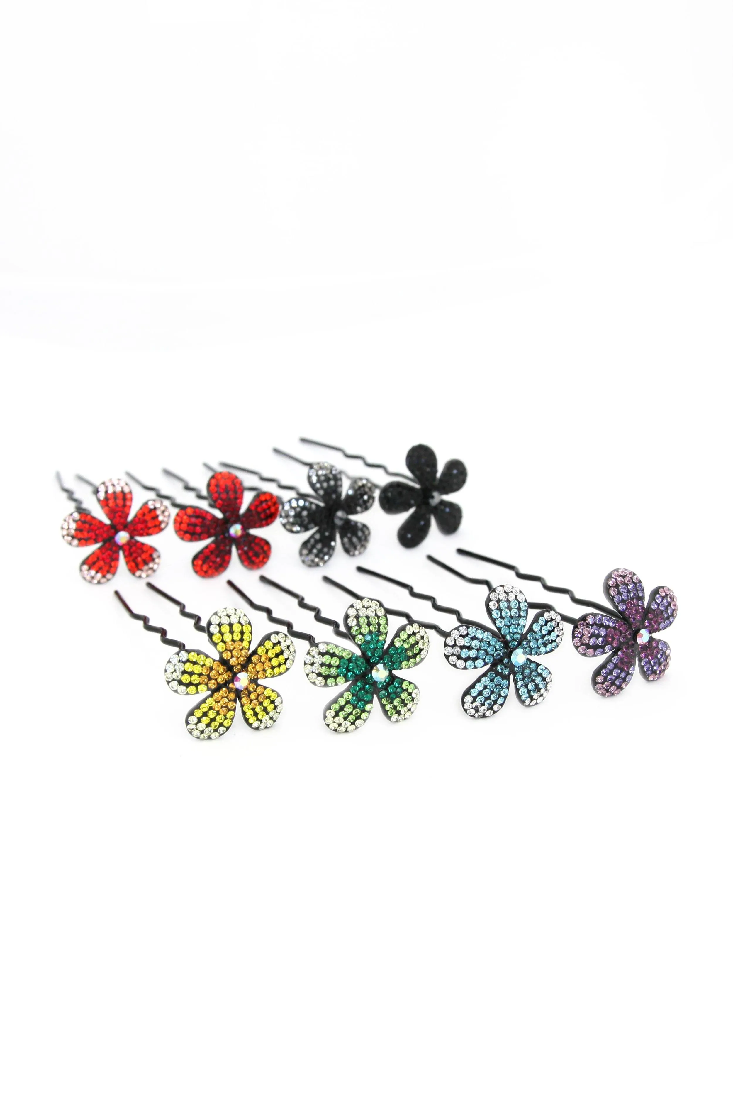 Ombre Crystal Flower Hair Stick