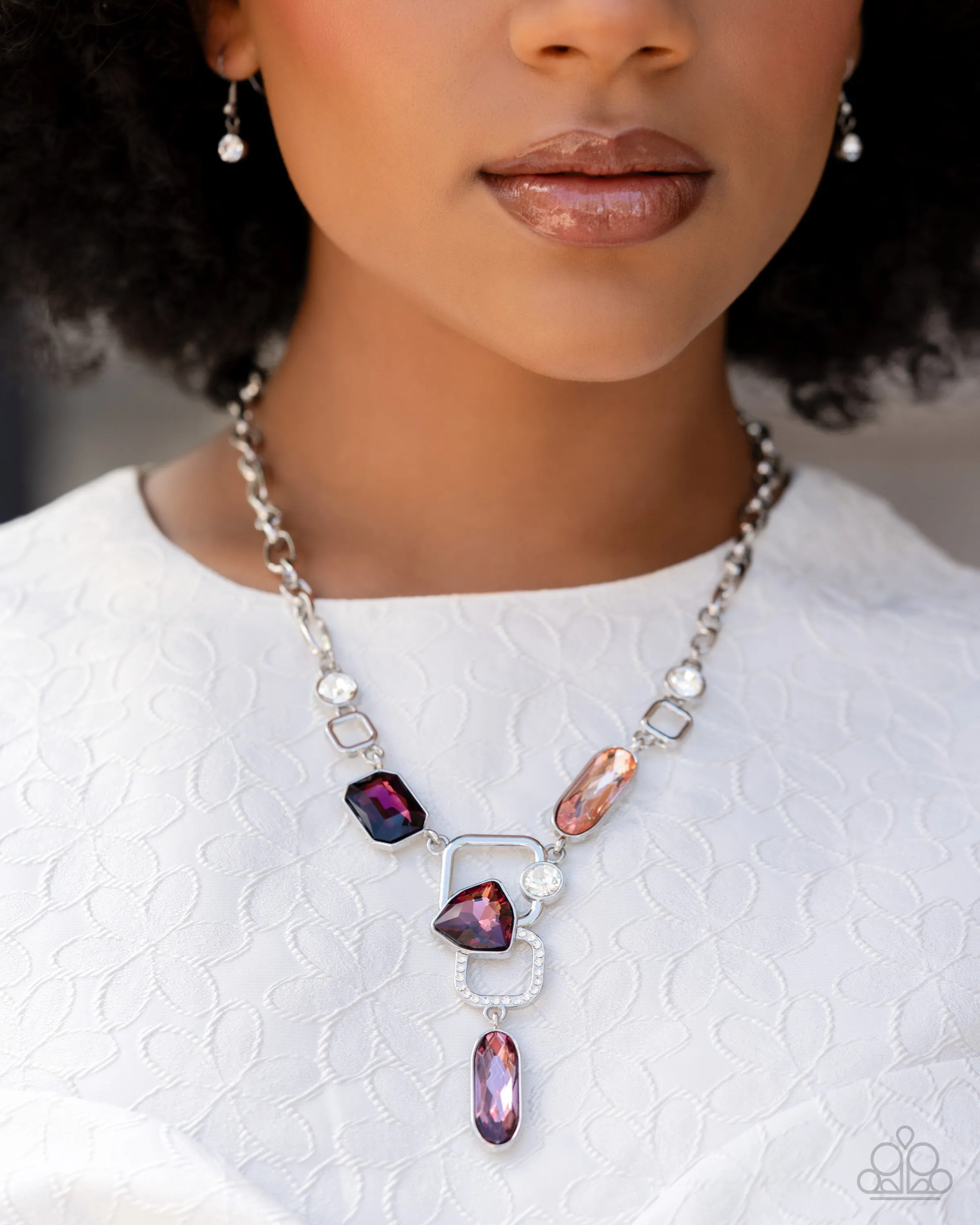 Open Door Jewelry - Artistic Elegance - Purple Necklace - Paparazzi Accessories