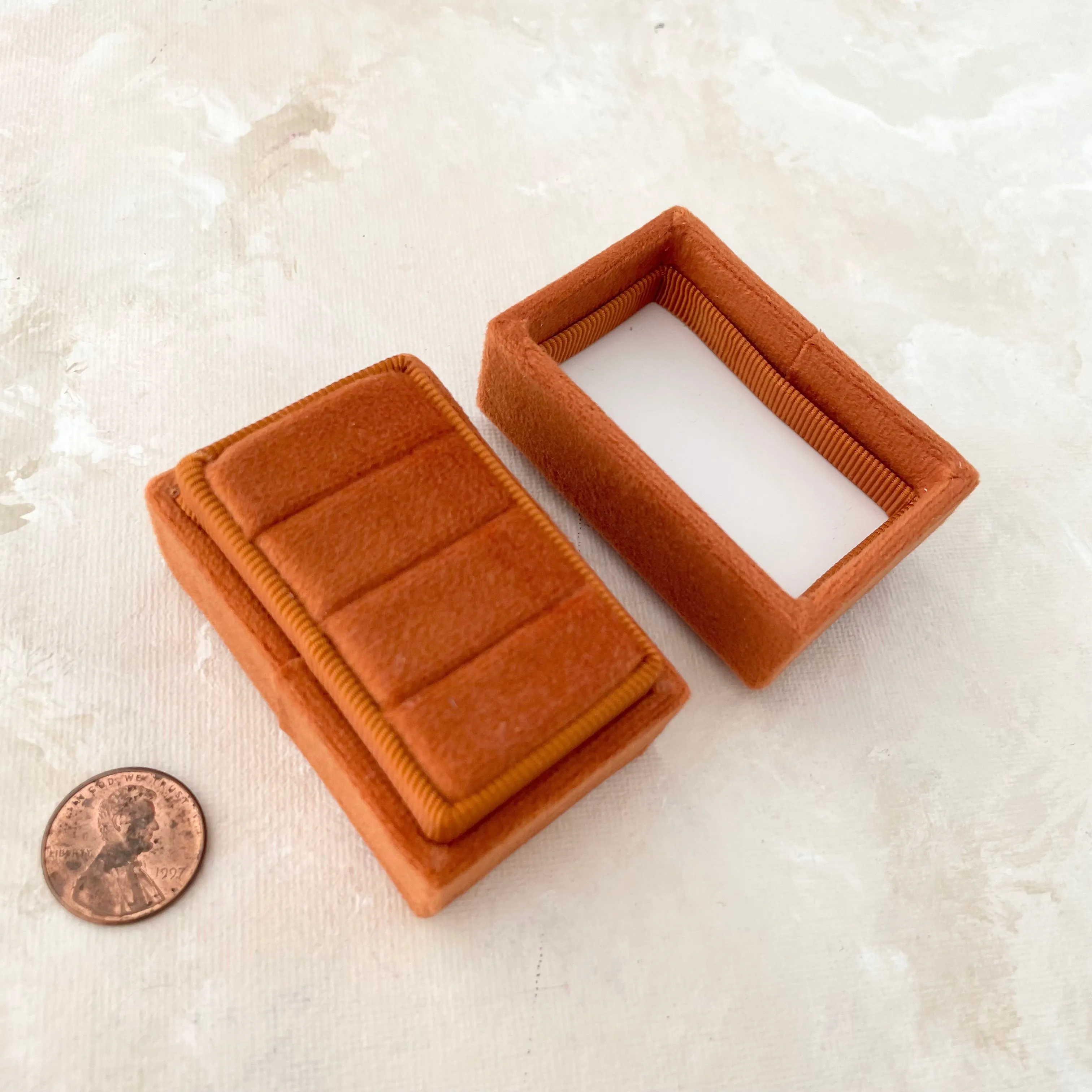 Orange Ring Box for 3 Rings