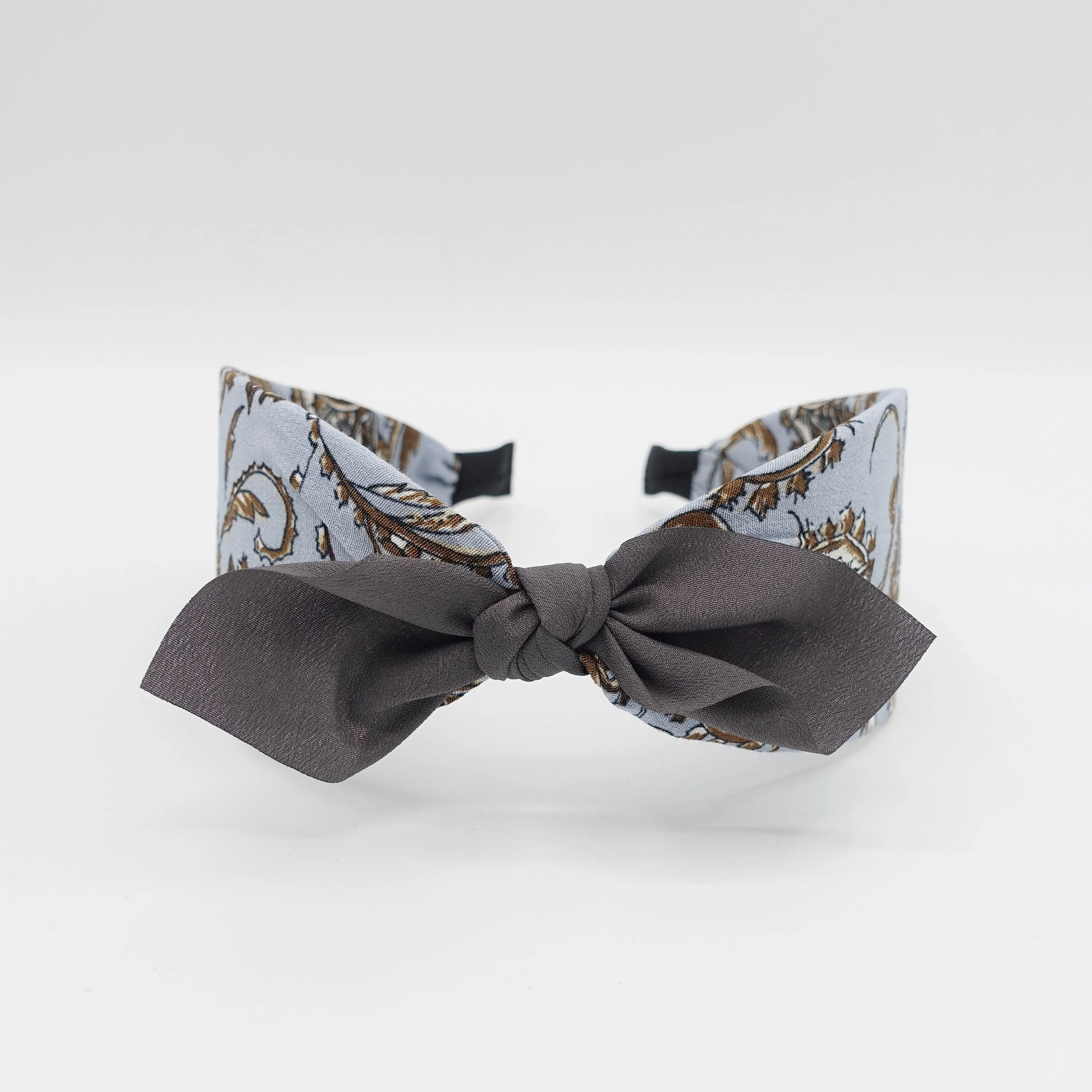 paisley bow knot headband floral hair accessory for women