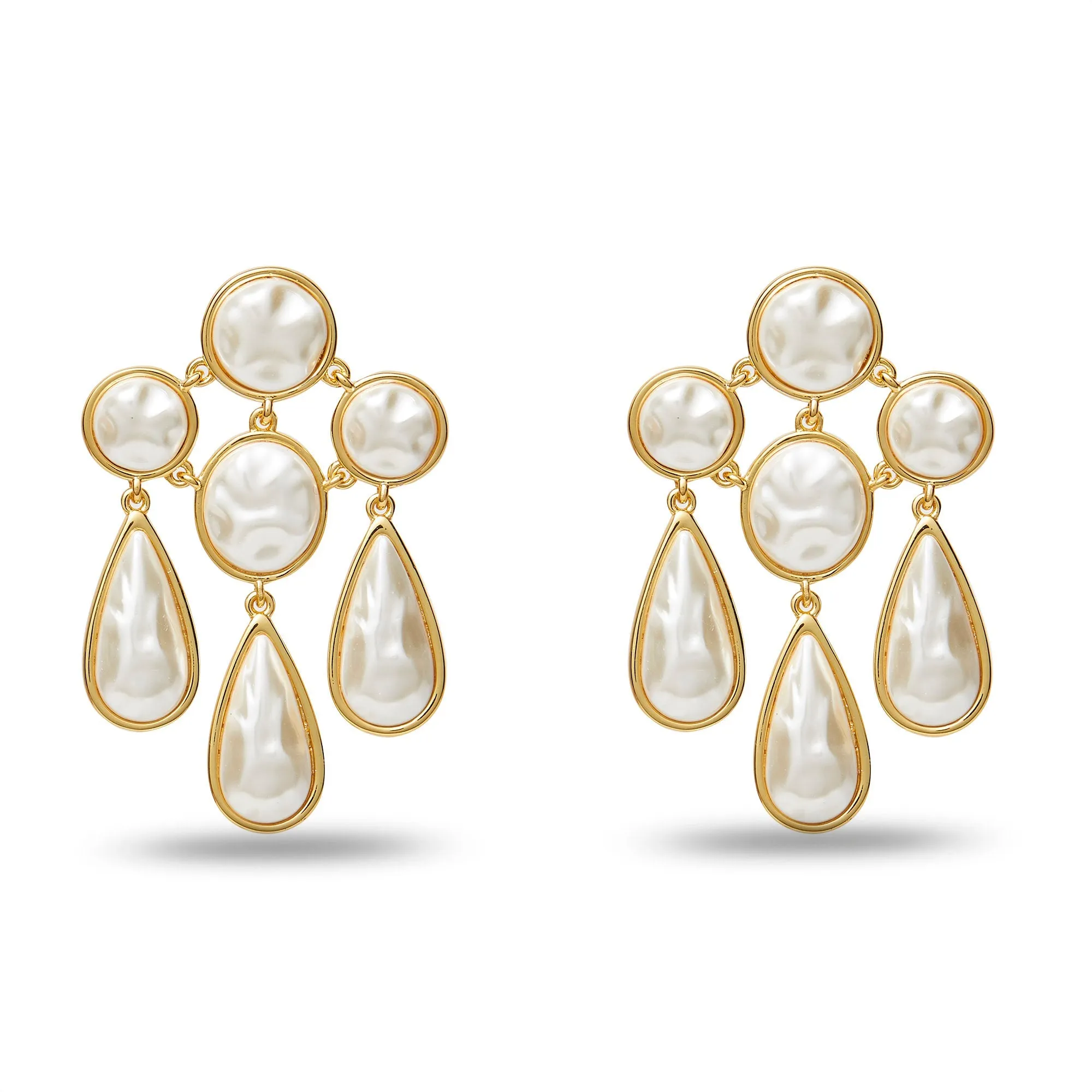 PEARL REFLECTION CHANDELIER EARRINGS