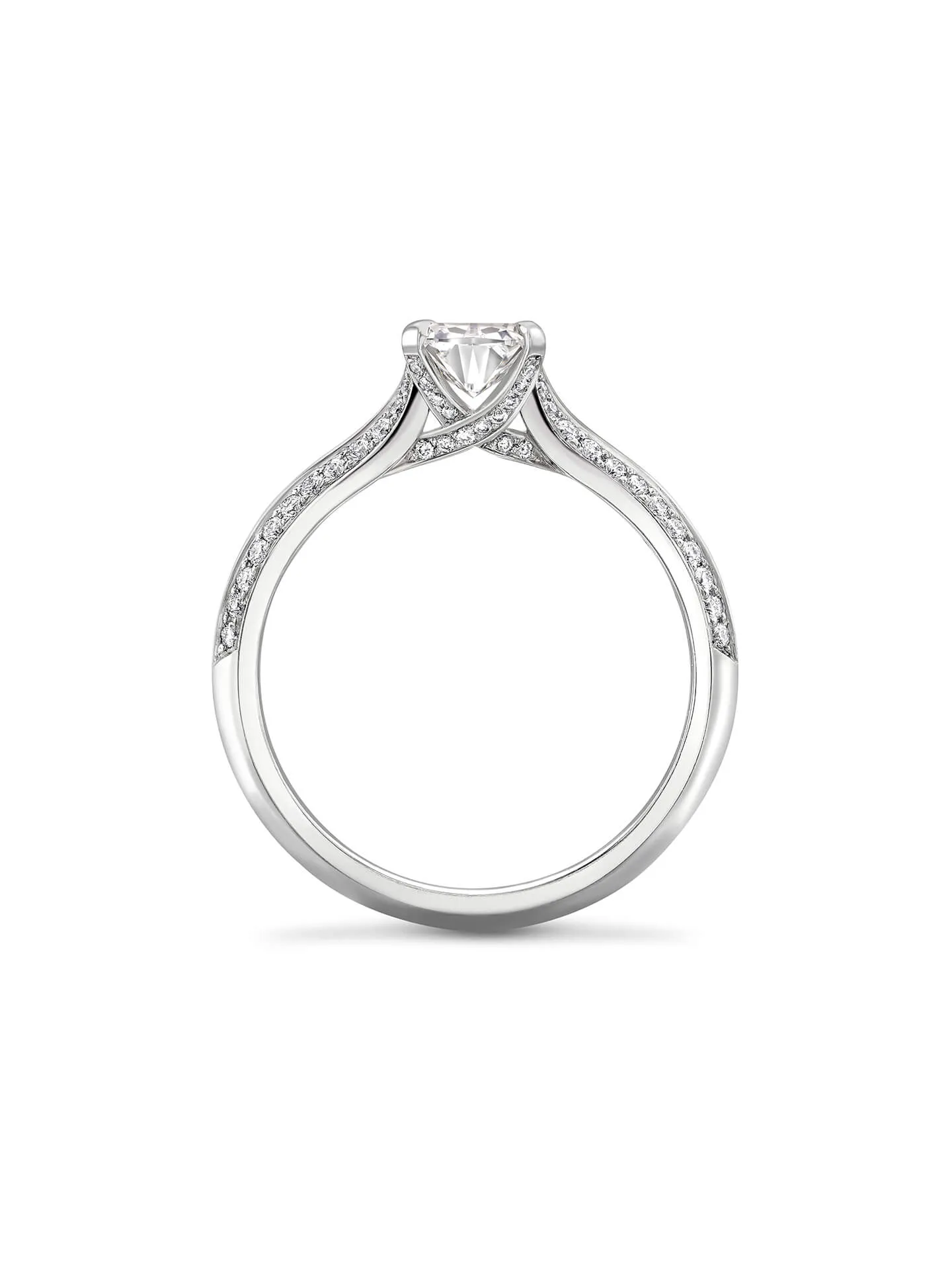 Petal Ashoka Platinum Diamond Engagement Ring