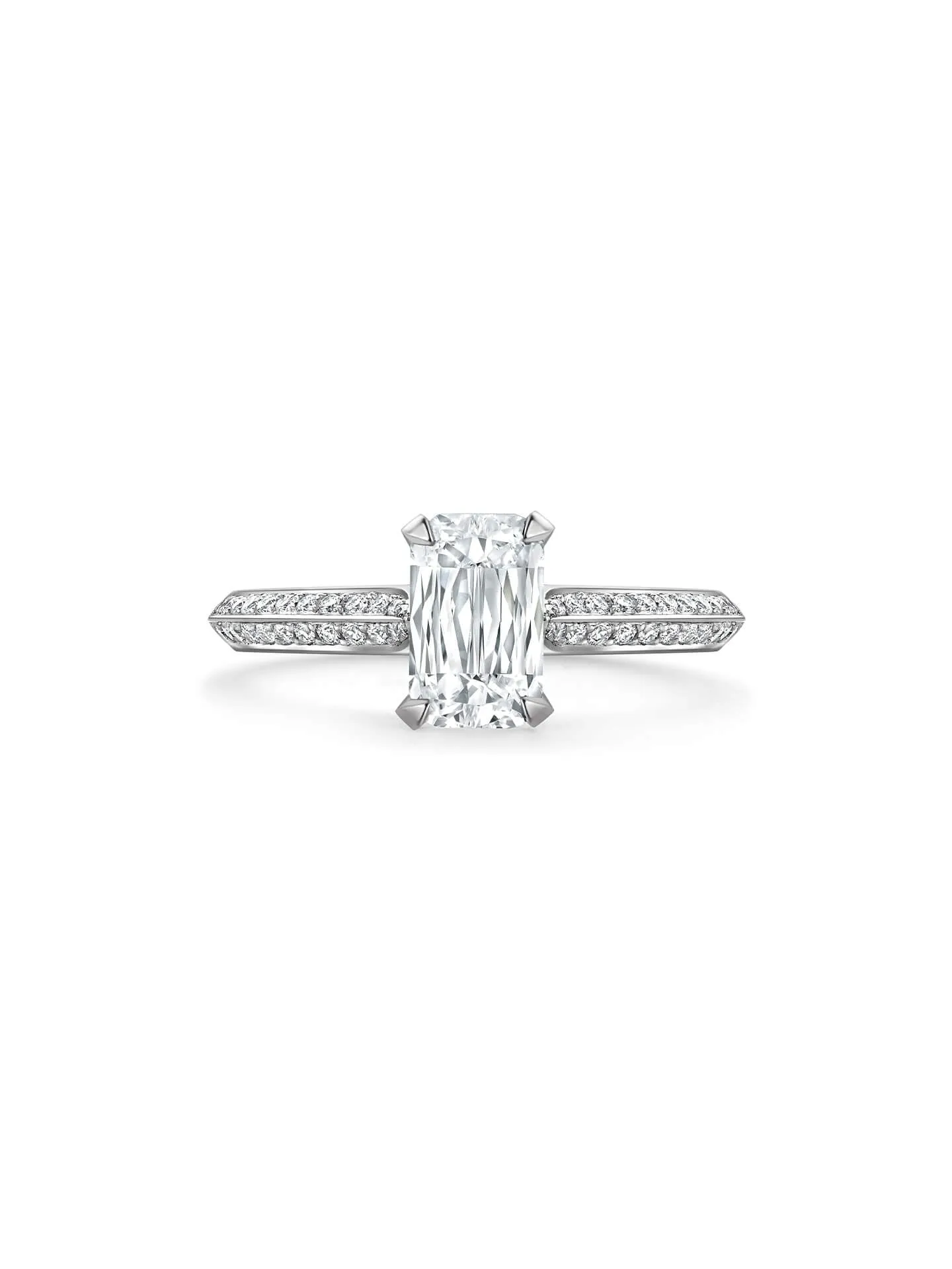 Petal Ashoka Platinum Diamond Engagement Ring