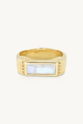 Phoebe Moonstone Gold Ring