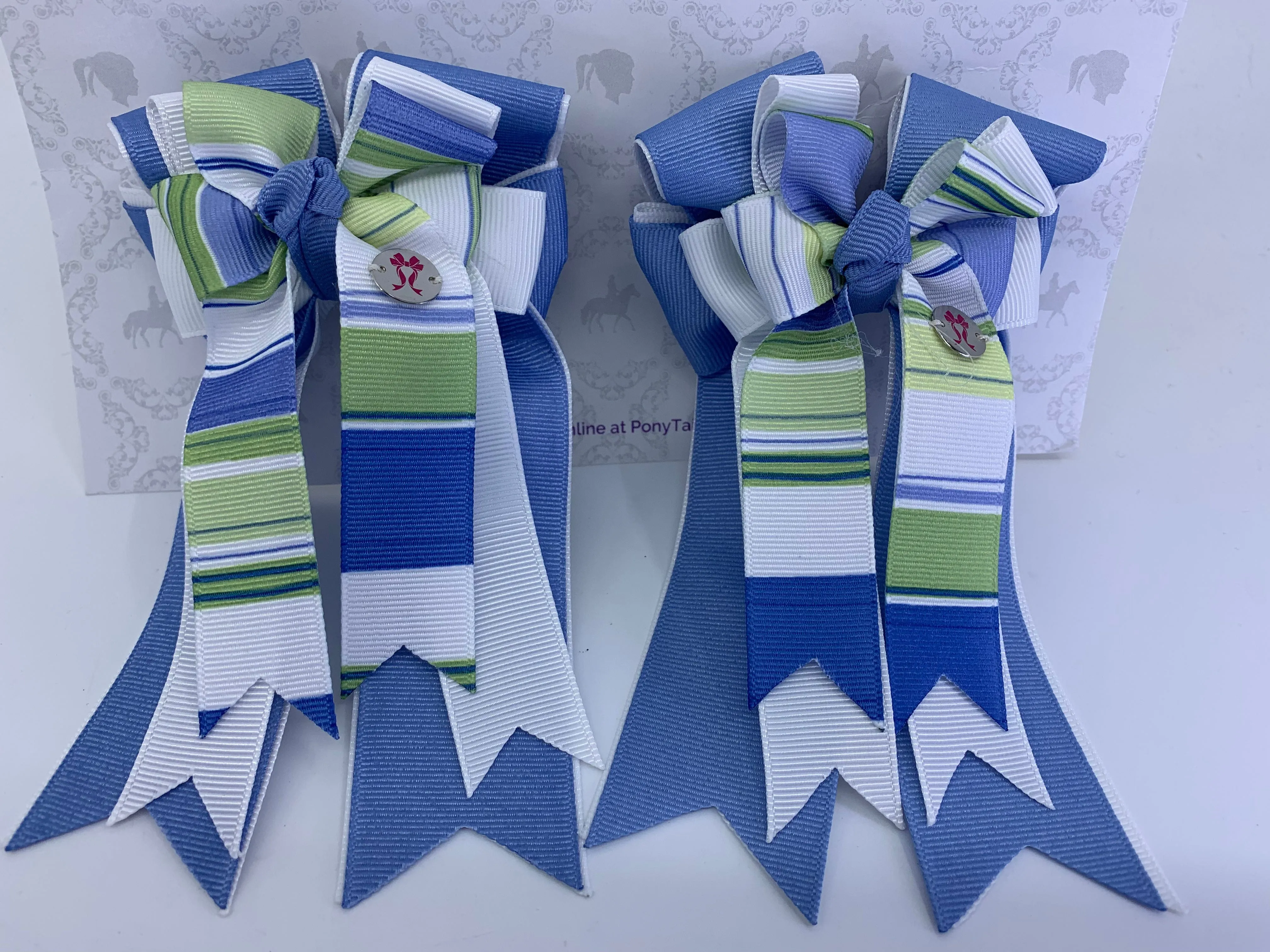 PonyTail Bows- Cool Shades Blue Bird