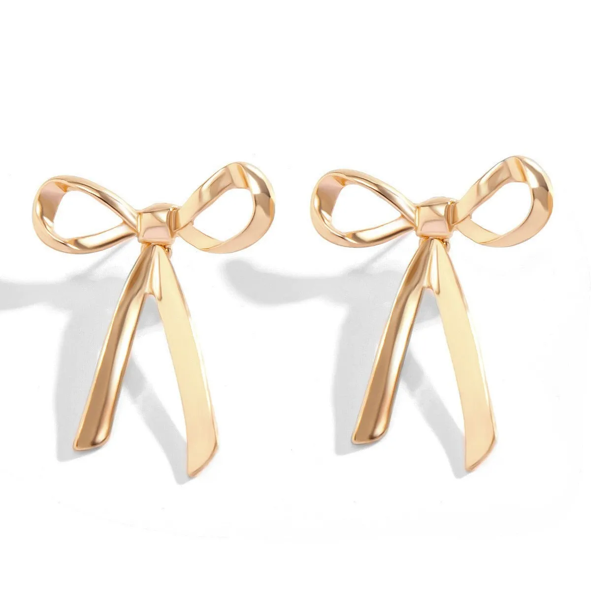 Pre Order: Bow Metal Stud Earrings