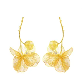 Pre Order:  Exaggerated Metal Flower Earrings